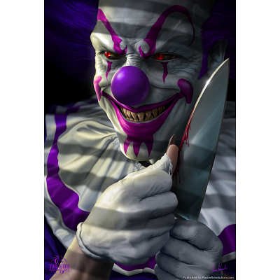 13x19-Mischief-the-Clown-by-Tom-Wood-Poster-0