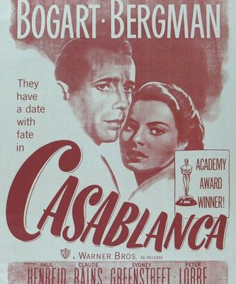1942 Classic Casablanca Movie Poster Bogart Bergman Michael Curtiz 24x36 Reproduction Not An Original 0