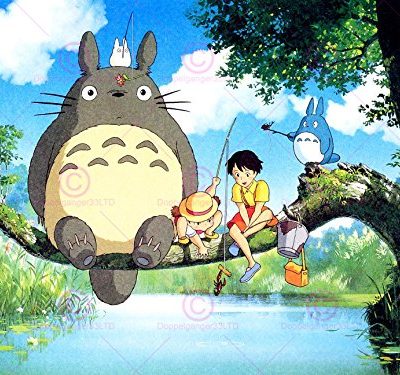Anime My Neighbor Totoro Animation Studio Ghibli Fishing 18x24 Poster Art Print Lv10002 0