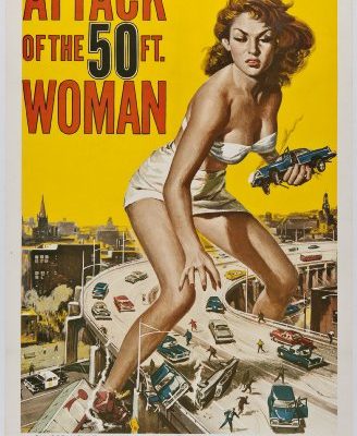 Attack Of The 50ft Woman Science Fiction B Movie Classic Mini Art Print Poster 0