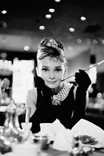 Audrey-Hepburn-Movie-Breakfast-at-Tiffanys-With-Cigarette-Poster-Print-24x36-0