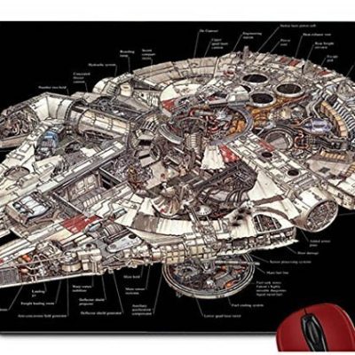 B Abstract Star Wars Fantasy Art Millenium Falcon Schematic Science Fiction 1920x1080 Wallpapermouse Pad Computer Mousepad 0