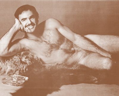 Burt Reynolds Nude On A Bear Skin Rug 11 X 14 Sepia Poster 0