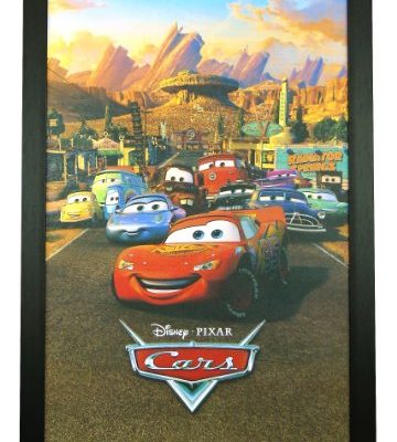 Cars Disney Pixar Kids Animation Cartoon Movie 24x36 Framed Poster C1 1005 0