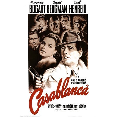 Casablanca Movie Poster Regular Size 24 X 36 Poster Print 24x36 Poster Print 24x36 0