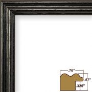 Craig Frames 200ASHBK2436AAC Picture/Poster Frame in Wood Grain Finish ...