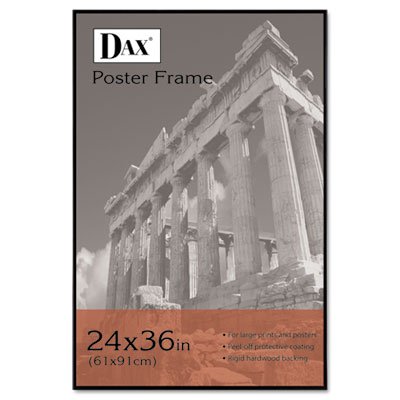 Dax Coloredge Poster Frame Wplexiglas Window 24 X 36 Clear Faceblack Border N16024bt 0