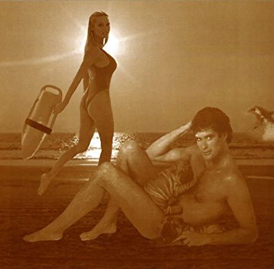 David Hasselhoff Nude On Beach With Pamela Anderson And A Great White Shark 11 X 14 Sepia Poster 0