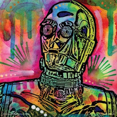 Dean Russo Robot Face Science Fiction Sci Fi Movie Film Modern Art Decorative Poster Print 12x12 0