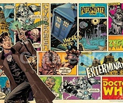 Doctor Who Comic Strip Collage Cover Art Sci Fi British Tv Television Show Poster Print 24x36 0
