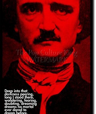 Edgar Allen Poe Art Print High Resolution Photo Poster With Iconic Quote A Completely Unique Gift Idea Size 12x8 Inches 0