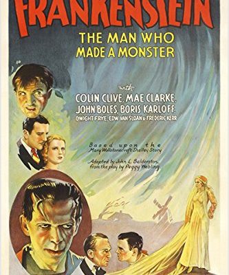 Frankenstein Movie Poster Classic Horror Style Boris Karloff Monster 24x36 Reproduction Not An Original 0