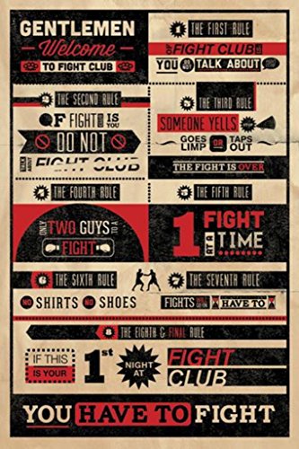 Fight-Club-Rules-Infographic-Cult-Classic-Drama-Movie-Film-Poster-Print-24-by-36-0