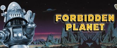 Forbidden Planet Robby Robot Yellow Logo Classic Sci Fi Science Fiction Movie Film Poster Print 12x36 0