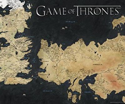 Game Of Thrones Map Of Weste Epic Fantasy Action Hbo Tv Television Show Print Poster 24 By 36 0