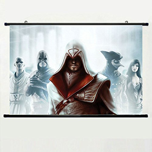 Gaming Wall Postershome Decor Poster Withassassins Creed Brotherhood Action Adventure Ubisoft Desmond Miles Wall Scroll Poster Fabric Painting 236 X 157 Inch 60cm X 40 Cm 0