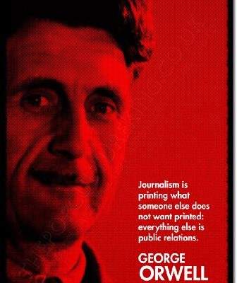 George Orwell Art Print 2 Photo Poster With Iconic Quote 12x8 Inch Unique Gift 0