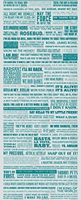 Great Movies Great Quotes Classic Film Lines Typography Decorative Poster Print 12x36 0