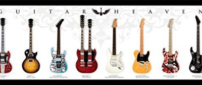 Guitar Heaven Chart Of Famous Guitars Music Poster Print 36x12 Poster Print 36x12 Poster Print 36x12 0