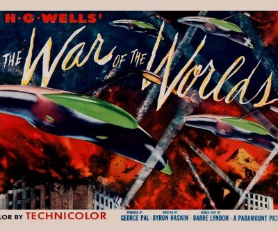 Hg Wells War Of The Worlds Movie Poster Classic Sci Fi Lights Space 24x36 Reproduction Not An Original 0
