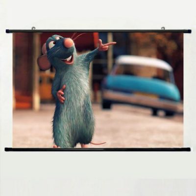 Home Decor Lovely Animation Cartoons Cosplay Poster With Ratatouille Background Wall Scroll Poster Fabric Painting 24 X 36 Inch 60cm X 40cm 0