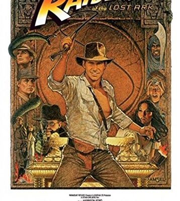 Indiana Jones Raiders Of The Lost Ark 1982 Cracking The Whip 36x24 Movie Art Print Poster Harrison Ford Karen Allen Action Adventure 0