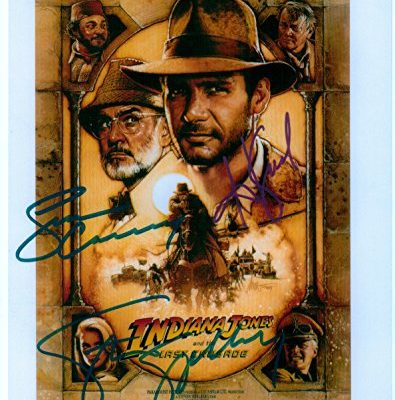 Indiana Jones And The Last Crusade Classic Movie 8 X 10 Movie Poster Autograph On Glossy Photo Paper 0