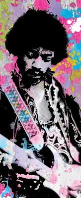 Jimi Hendrix Colors Classic Rock Music Poster Print 12x36 0
