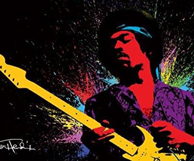 Jimi Hendrix Paint Music Poster Print 24 By 36 Inch 0