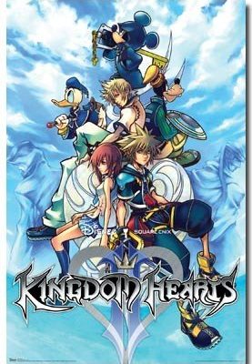 Kingdom Hearts Blue Role Playing Action Disney Video Game Poster Print 22 By 34 0