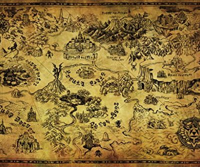 Legend Of Zelda Map Video Game Poster 36x24 0