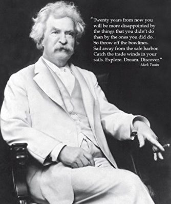 Mark Twain Discover Quote Poster Art Print 0
