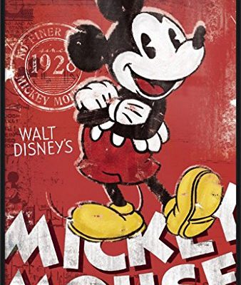 Mickey Mouse Framed Tv Movie Poster Print Retro Classic Mickey Red Size 24 X 36 0