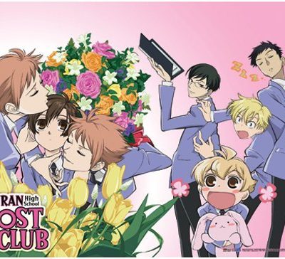 Ouran High School Host Club Group Bouquet Of Flowers Fabric Poster By Ge Animation 0