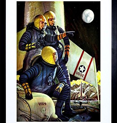 Painting Science Fiction Rocket Ship Astro Framed Print F97x4773 0