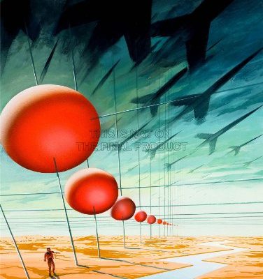 Painting Surreal Fantasy Science Fiction Martian Chronicles Locusts 30x40 Cms Art Poster Print Picture Cc6668 0