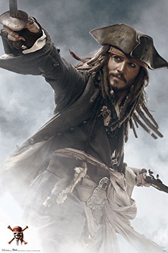 Pirates-of-the-Caribbean-3-Jack-Sword-Johnny-Depp-Action-Adventure-Movie-Film-Poster-Print-22x34-0