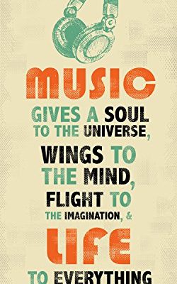 Plato-Music-Inspirational-Motivational-Quote-Decorative-Poster-Print-12x24-0
