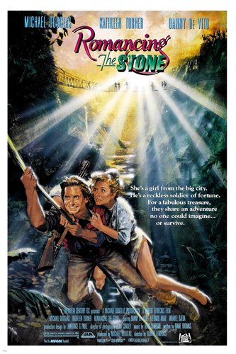 ROMANCING-THE-STONE-movie-poster-michael-DOUGLAS-adventure-love-action-24X36-reproduction-not-an-original-0