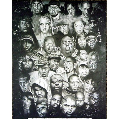Rap Gods Rapper Collage Music Poster Print 24x36 Custom Fit With Richandframous Black 24 Inch Poster Hangers 0