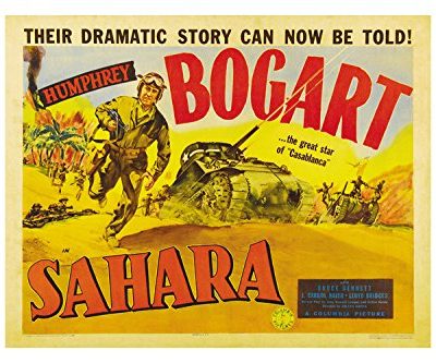 Sahara 1943 Movie Poster Humphrey Bogart 24x36 Action Wwii Adventure Rare Reproduction Not An Original 0