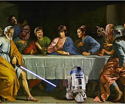 Star Wars Last Supper Art Poster Funny Iconic R2d2 Collectors Valuable 24x36 0