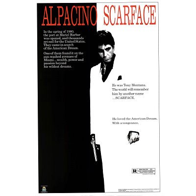 Scarface Movie Al Pacino Black And White Poster Print 24x36 Collections Poster Print 24x36 Poster Print 24x36 0