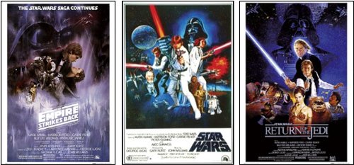 Set Of 3 Star Wars Original Classics Movie 24x36 Poster 0