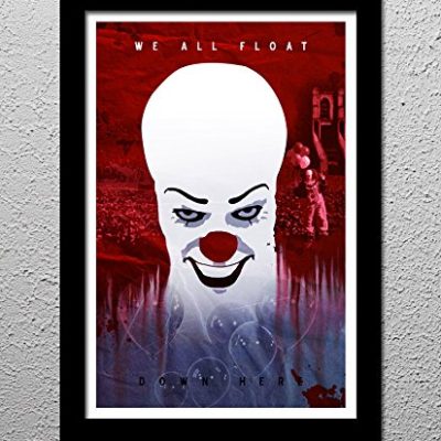 Stephen Kings It Pennywise The Clown Minimalist Horror Art Poster Print 0