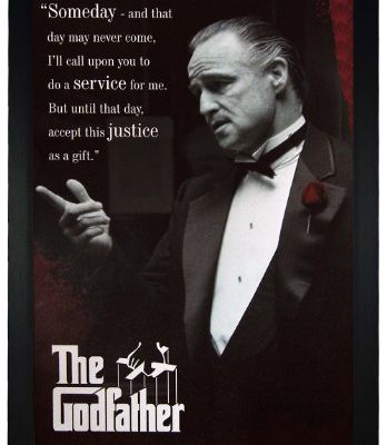 The Godfather Don Vito Corleone Classic Flim Gangster Mafia 24x36 Framed Movie Poster C2 1030 0