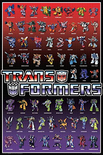 The Transformers Cast 59 Characters 36x24 Art Print Poster Wall Decor Movie Tv Series Science Fiction 0