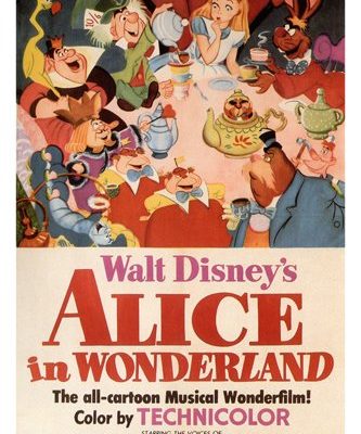 Walt Disneys Alice In Wonderland Movie Poster 1951 24x36 Vintage Cartoon Reproduction Not An Original 0