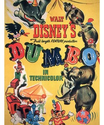 Walt Disneys Dumbo Movie Poster 1941 24x36 Vintage Cartoon Rare Collectible Reproduction Not An Original 0