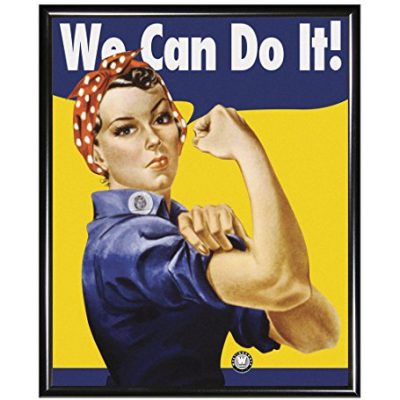 We Can Do It Rosie The Riveter Iconic Cultural Vintage Decorative Art Framed Poster Print Z Framed 8x10 0